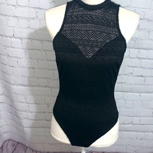 Intu - Sexy Backless Lace Bodysuit - S - Picture 1 of 5